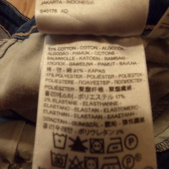 Women's Levi Denim Legging Distressed Jeans 32W 30L - Picture 10 of 11